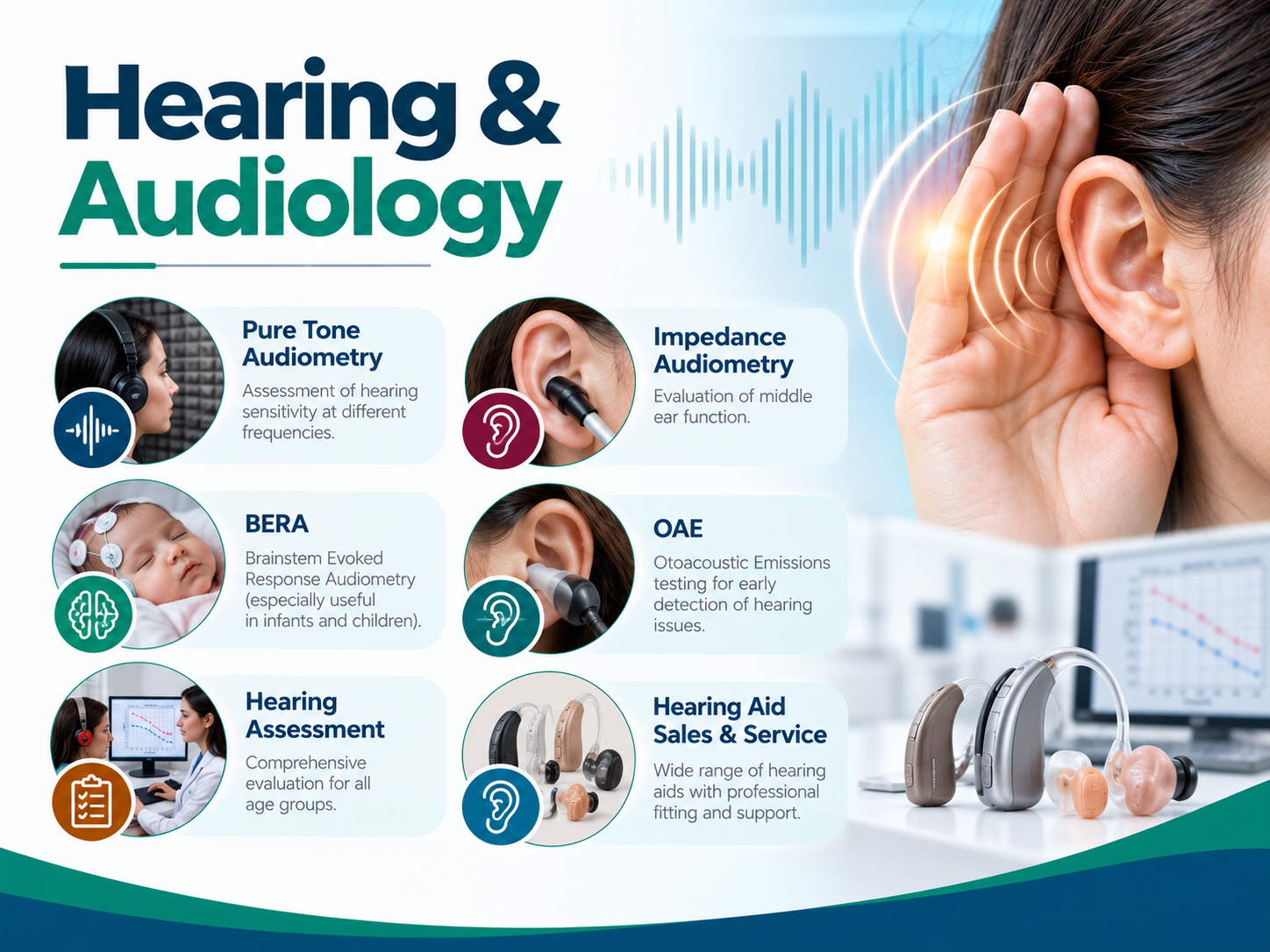 Treatments offered Hearing & Audiology Hearing Audiology